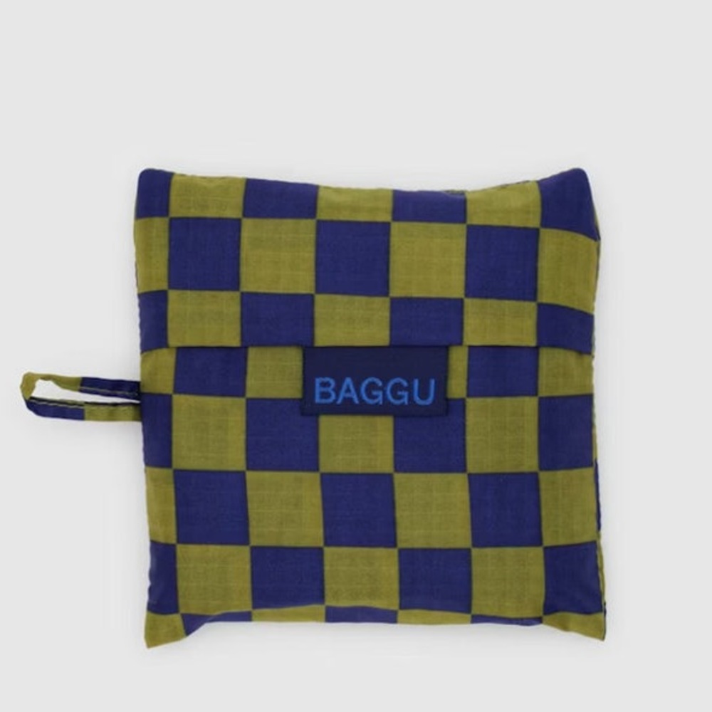 Baggu Pear/Navy Checkered Standard Reusable